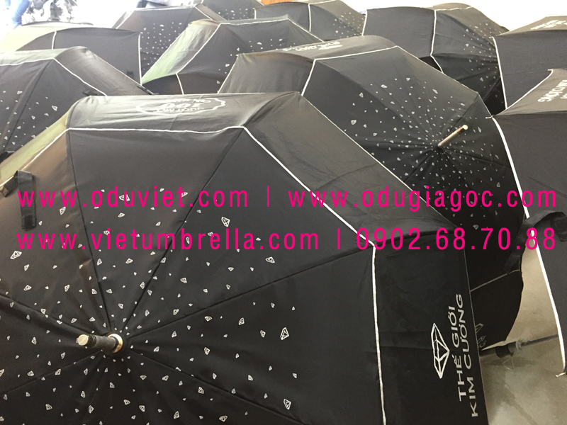 xưởng sản xuất ô dù cầm tay in logo quảng cáo
